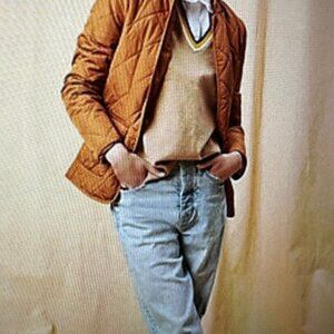 J. Crew Quilted Primaloft Regent Blazer Jacket English Saddle Size XXS